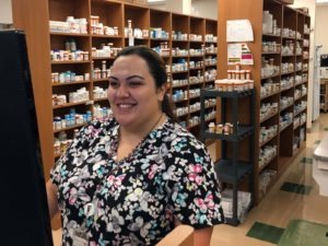 Crystal Apodaca, Certified Pharmacy Technician, fills prescriptions at North Country's Flagstaff 4th Street location.